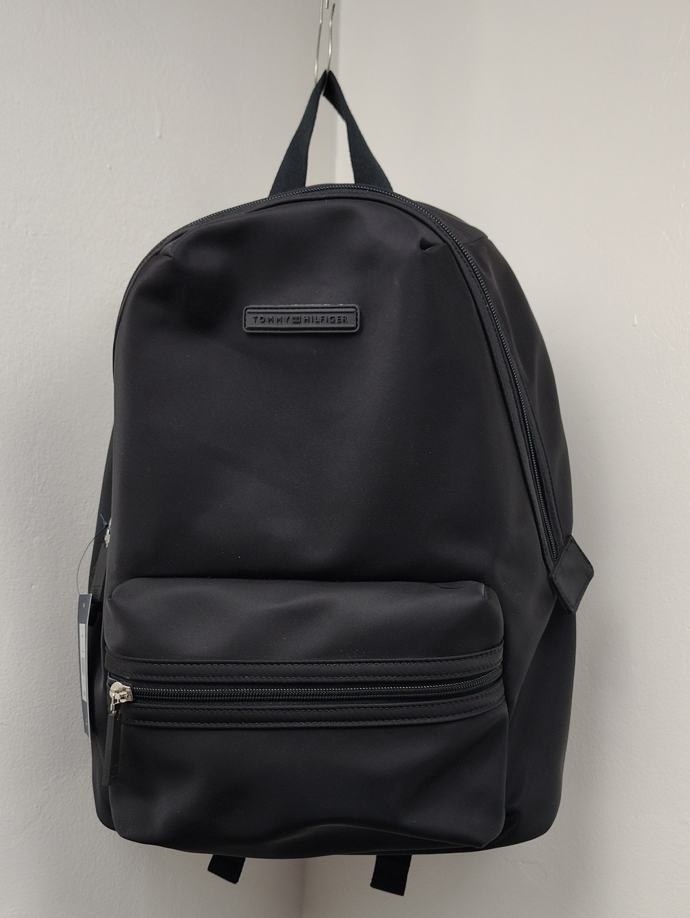 New Tommy Hilfiger Solid Black Everyday Backpack Classic Design School Bag
